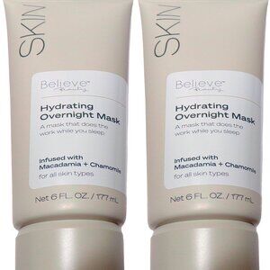 Skin Believe Beauty Hydrating Overnight Mask Macadamia + Chamomile 6oz Set of 2